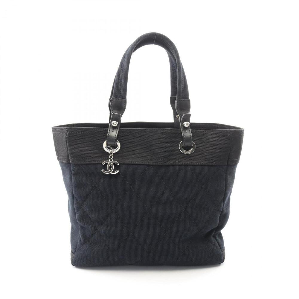 CHANEL Black Leather Tote Bag